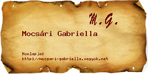 Mocsári Gabriella névjegykártya